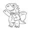 Superhero super dino t rex print design