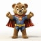 Superhero Teddy Bear 3d Model - Swiss Style Adventure Themed Toy