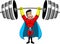 Superhero Weightlifter Power Isolated