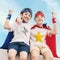 Superheroes Kids Boy Friend Buddy Concept