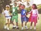 Superheroes Kids Friends Playing Togetherness Fun Concept