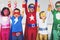 Superheroes Kids Teamwork Aspiration Elementary Concept