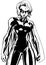 Superheroine Battle Mode Line Art