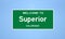 Superior, Colorado city limit sign. Town sign from the USA.