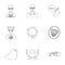 Superman, explosion, fire, and other web icon in outline style.Pistol, weapons, innovations, icons in set collection.