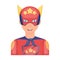 Superman single icon in cartoon style. Superman vector symbol stock illustration web.