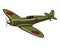 Supermarine Spitfire 1936. Vintage airplane. Vector clipart