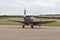 Supermarine Spitfire 2 seater front three quarter view - taxing on runway at Duxford aerodrome