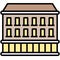 Supermarket Building icon, Winter city related vector