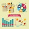 Supermarket foods infographics elements