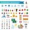 Supermarket infographic in flat style