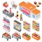 Supermarket Isometric Set