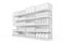 Supermarket Shelving Rack with Blank Products or Goods in Clay S