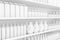 Supermarket Shelving Rack with Blank Products or Goods in Clay S