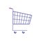 Supermarket shopping cart commerce isolated design