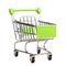 supermarket shopping cart isolated close-up, macro, shopping and purchasing power concept, consumer