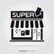 Supermarket vector glyph icon