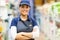 Supermarket worker portrait