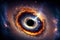 Supermassive Black Hole Art Imitation, Generative AI Illustration, Mysterious Universe