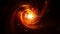 Supermassive black hole rotation Loop with twinkle stars - 4K Rotating black hole, Spiral Galaxy, Deep Space Exploration, Rotating