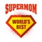 Supermom logo superhero World`s best