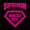 Supermom logo superhero World`s best