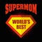 Supermom logo superhero World`s best