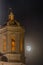 Supermoon behind the cathedral of Girona, Catalonia, Spain