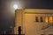 Supermoon behind the cathedral of Girona, Catalonia, Spain