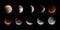 Supermoon lunar eclipse phases on September 27 2015