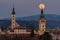 Supermoon over Banska Bystrica