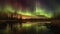Supernatural Realism: Aurora Over Pond And River
