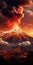 Supernatural Realism: A Hyper-detailed Volcanic Eruption In Vibrant Colors