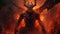 Supernatural Realism: Photorealistic Demon In Fiery Encounter