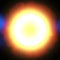 Supernova burst in deep space