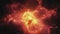 A supernova that exploded illuminating space.