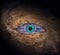 Supernova eye with binary code