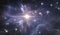 Supernova, massive star explosion. Space background