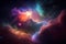 Supernova nebular explosion background showing the universe full of celestial stars in the night sky during a cosmic event in a