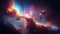 Supernova nebular explosion background showing the universe full of celestial stars in the night sky during a cosmic event in a