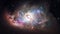 Supernova nebular explosion background showing the universe full of celestial stars in the night sky during a cosmic event in a