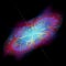 Supernova with pulsar, stellar explosion, vector illustration of space