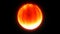 Supernova star birth. Bright particles form into shiny sphere