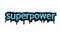 SUPERPOWER writing vector design on white background