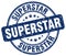 superstar blue grunge round stamp