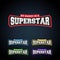 Superstar power full typography, t-shirt graphics. Awesome sport retro text emblem