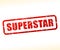 Superstar text stamp