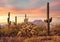 Superstitions Mountains Sunset in Arizona