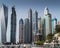 The supertall skyscrapers of Dubai marina in the UAE