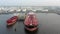 Supertanker Ship Docked in Rotterdam Offloading Goods and Cargo